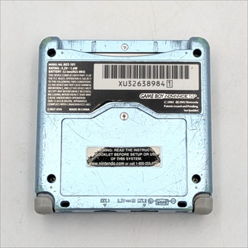 Gameboy Advance SP - Model AGS-101 - Pearl Blue - Konsol - SNR XU326389841 (B Grade) (Genbrug)